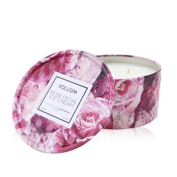 Voluspa 2 Wick Tin Candle - Rose Petal Ice Cream 170g/6oz Voluspa 2 Wick Tin Candle - Rose Petal Ice Cream 170g/6oz